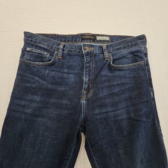 Aeropostale Mens Straight Stretch Whiskered Jeans Size 36x34 Dark Wash EUC LN - Picture 4 of 16